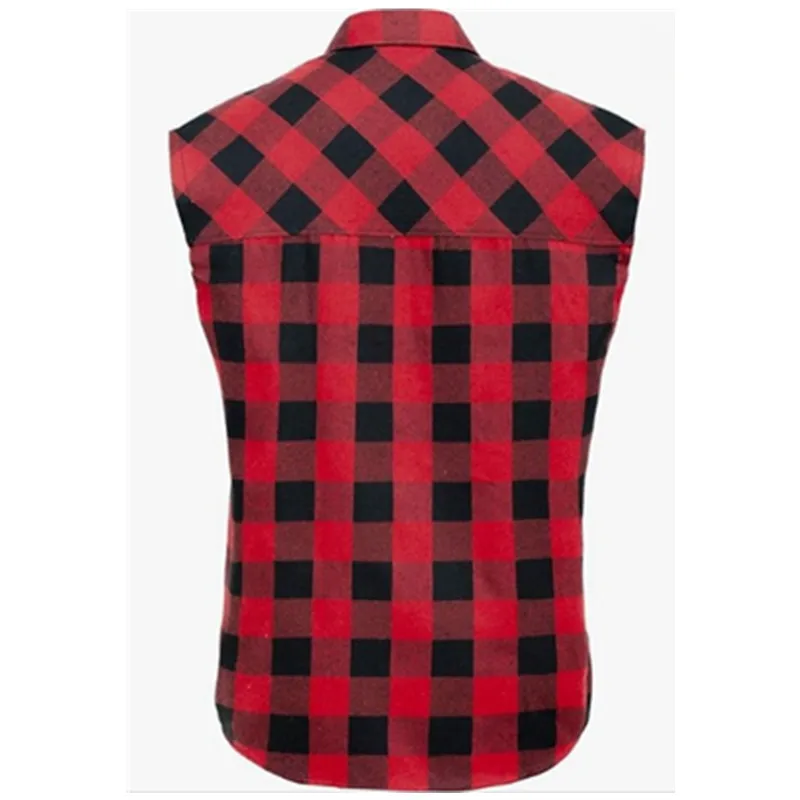 Men's Sleeveless Plaid Front Shirt Beach Cool Tops Baroque Short Sleeve Printed Button Clothing Casual Fashion Blouse casual short sleeved shirt short sleeved shirt button down shirt