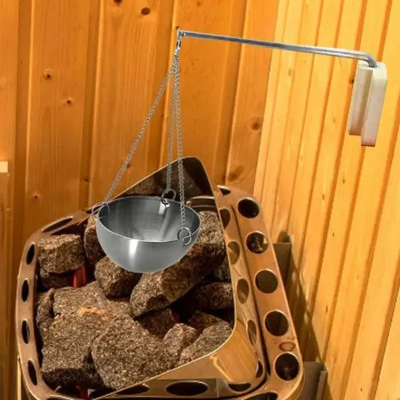 12cm/20cm Stainless Steel Sauna Oil Cup Sauna Aromatherapy Oil Holder  Essential Oil Fragrance Diffuser Bowl For Sauna Spa 3