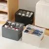 Foldable Shoe Organizer, Fabric Shoe Hanger With Cover, Adjustable Dividers For Shoe Storage Drawer Box Container Cube Box Fits 4