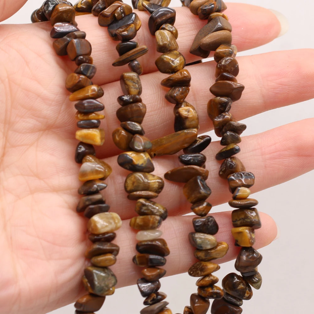 

Natural Tiger Eye Stone Crushed Gemstone Beads Loose Spacer Bead for Jewelry Making Supplies DIY Necklace Bracelet Accessories