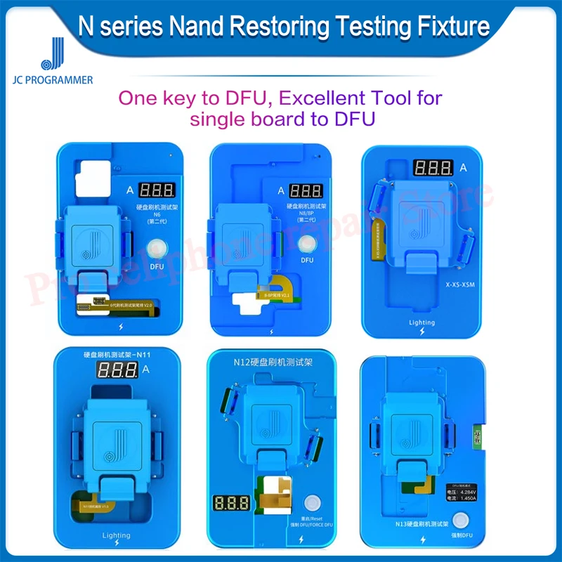 

JCID JC Hard Disk Flash Test Stand N6 N7 N8 NX N11 N12 N13 For iPhone 6 8 X 11 12 13 Series flashing motherboard onekey into DFU