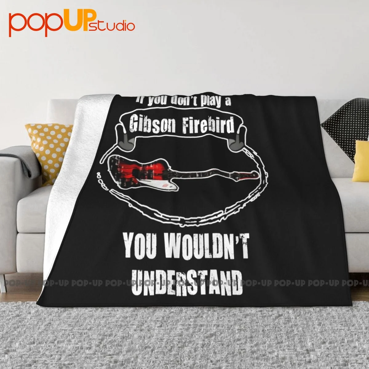 I Play A Gibson Firebird Guitar You Widnt Compreso Coperta Biancheria Da Letto Super Warm Faux Fur Mink