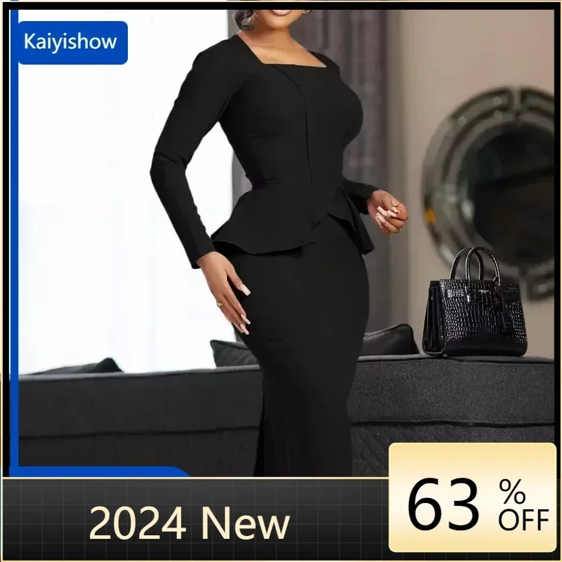 

Элегантные и красивые женские платья средней длины фиолетового, красного, синего и черного цветов, новая коллекция 2024 года, женская одежда