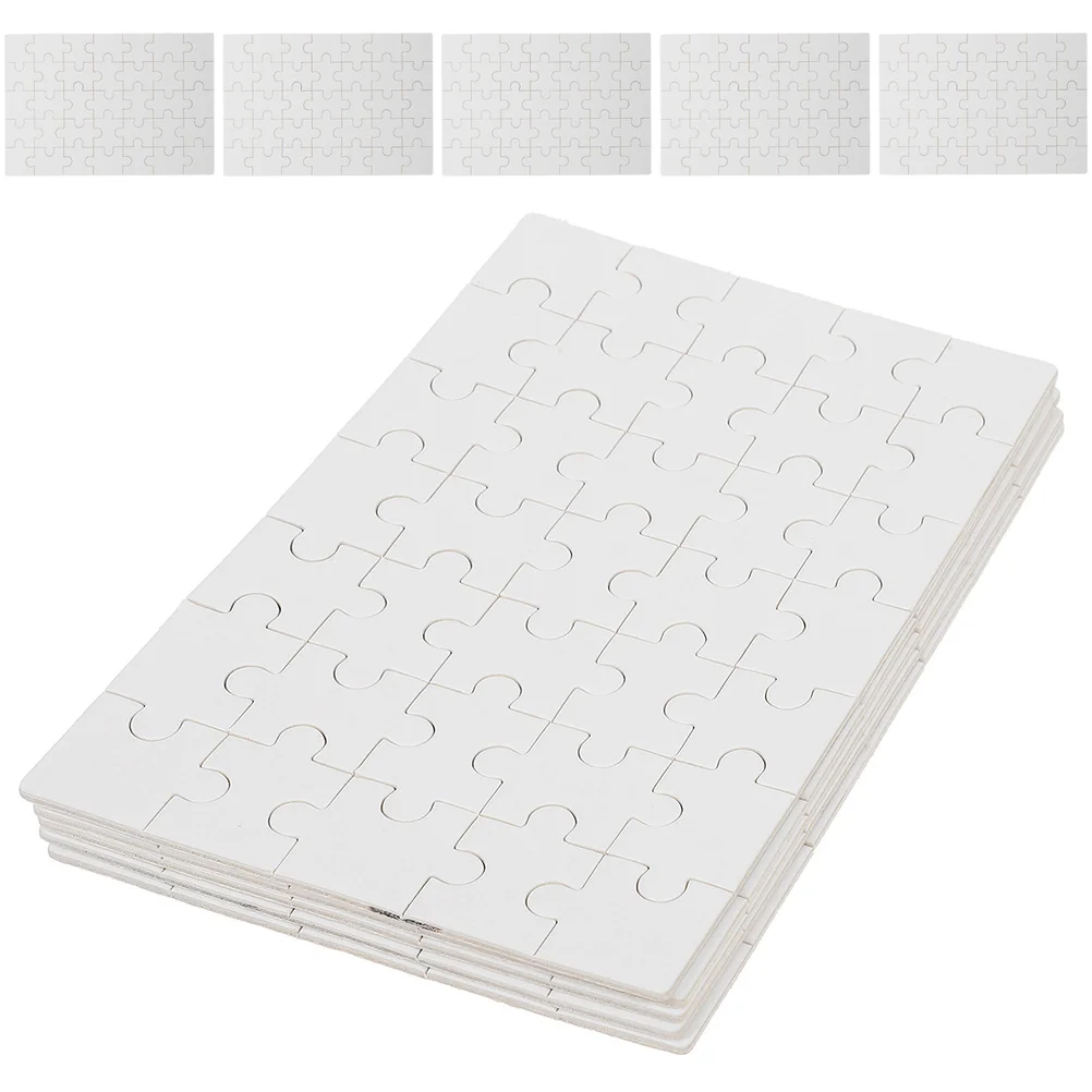 10 Sheets Sublimation Transfer Blank Puzzle Pieces Crafts Thermal Transfer Blank Puzzle Piecess