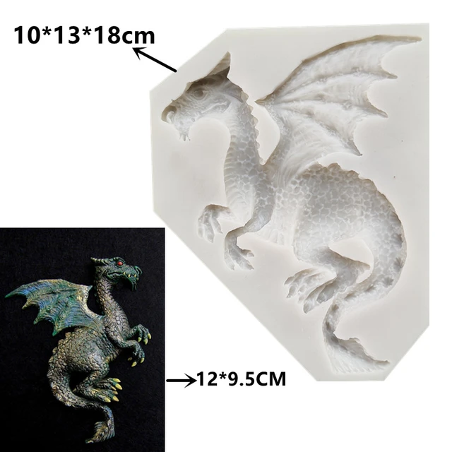 Mold Silicon Dragon Fondant, Dragon Silicone Mold Fondant