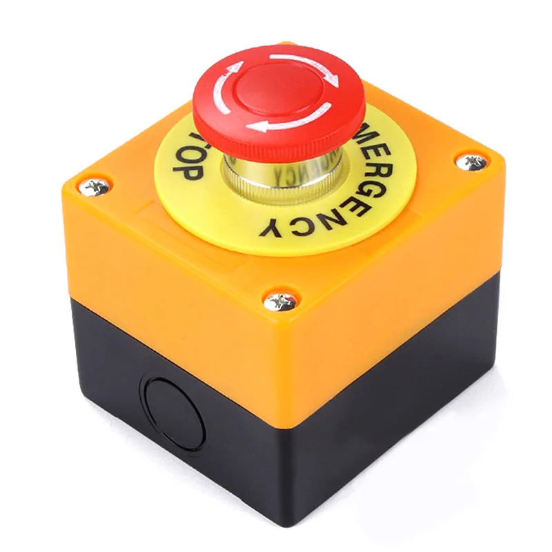 1 NO 1 NC 10A 660V Emergency Stop Push Button Red Mushroom Switch Station