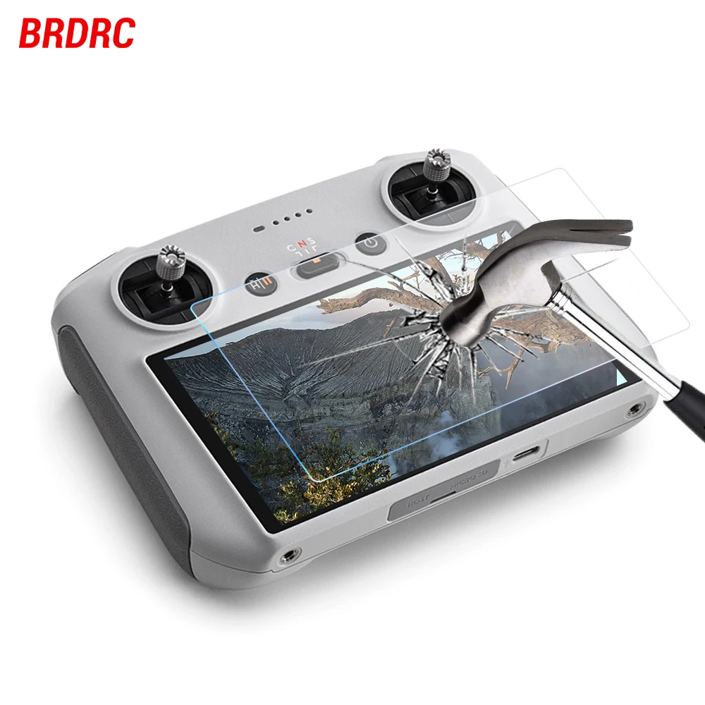 BRDRC Tempered Film for DJI FLIP/Mini 3 PRO/Mini 4 Remote Control With Screen HD Glass Film Protective Anti-Scratch Accessories