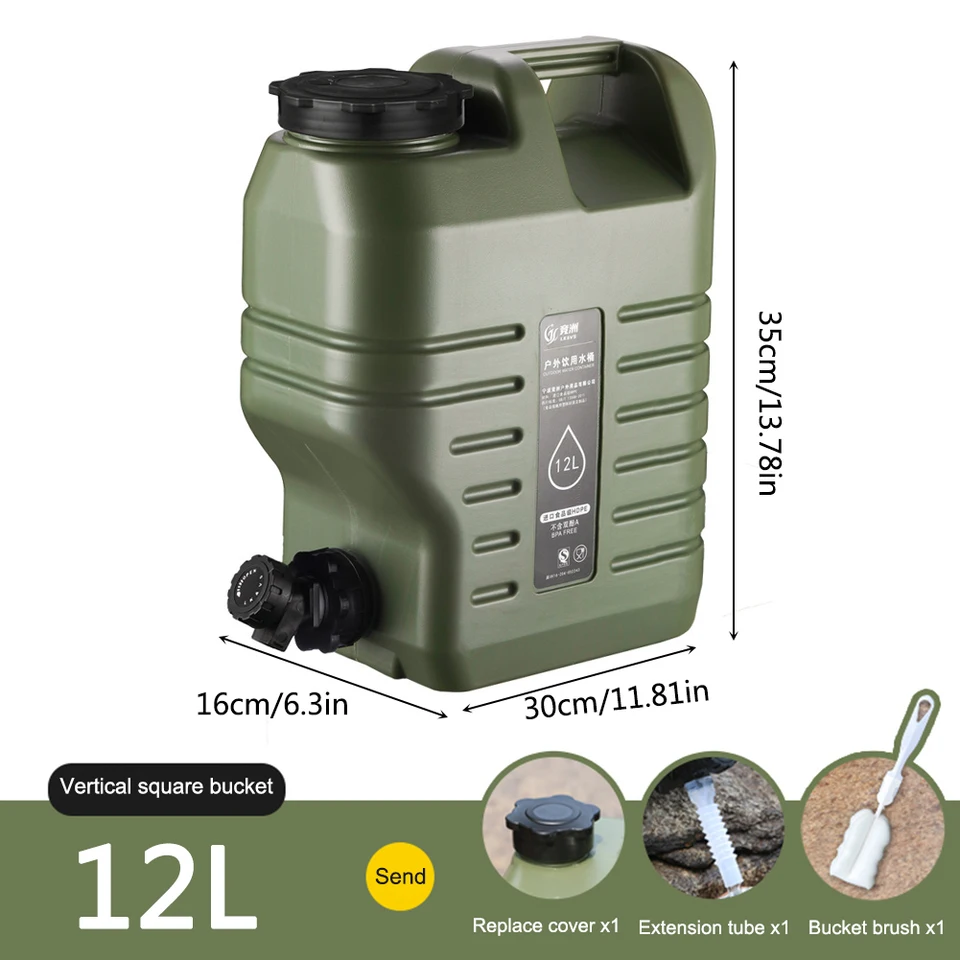 Orgonite Camping Water Container With Faucet - Portable Emergency Water