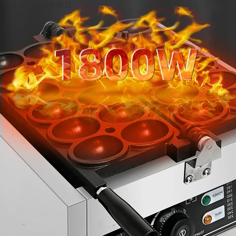 110V/220V Egg Waffle Machine Commercial Waffle Maker 12 Holes Egg Shape Pastry Baking Machine 2