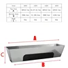 10-14In Stainless Steel Mud Pan Anti Slip Sturdy Accessories Lightweight Drywall Sheared Edges with Reinforced Band Scraping Bar 2