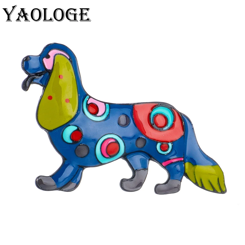 

YAOLOGE Enamel Big Ear Pet Dog Brooches For Women Kids Cute Animal Alloy Badges Casual Brooch Pins Gifts Broche женщина брошь