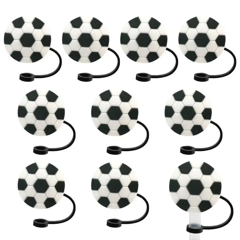 Silicone Straw Covers Food Grade Silicone Stylish And Practical Caps 10PCS Portable Straw Protectors For Sports Lovers Soft Cup