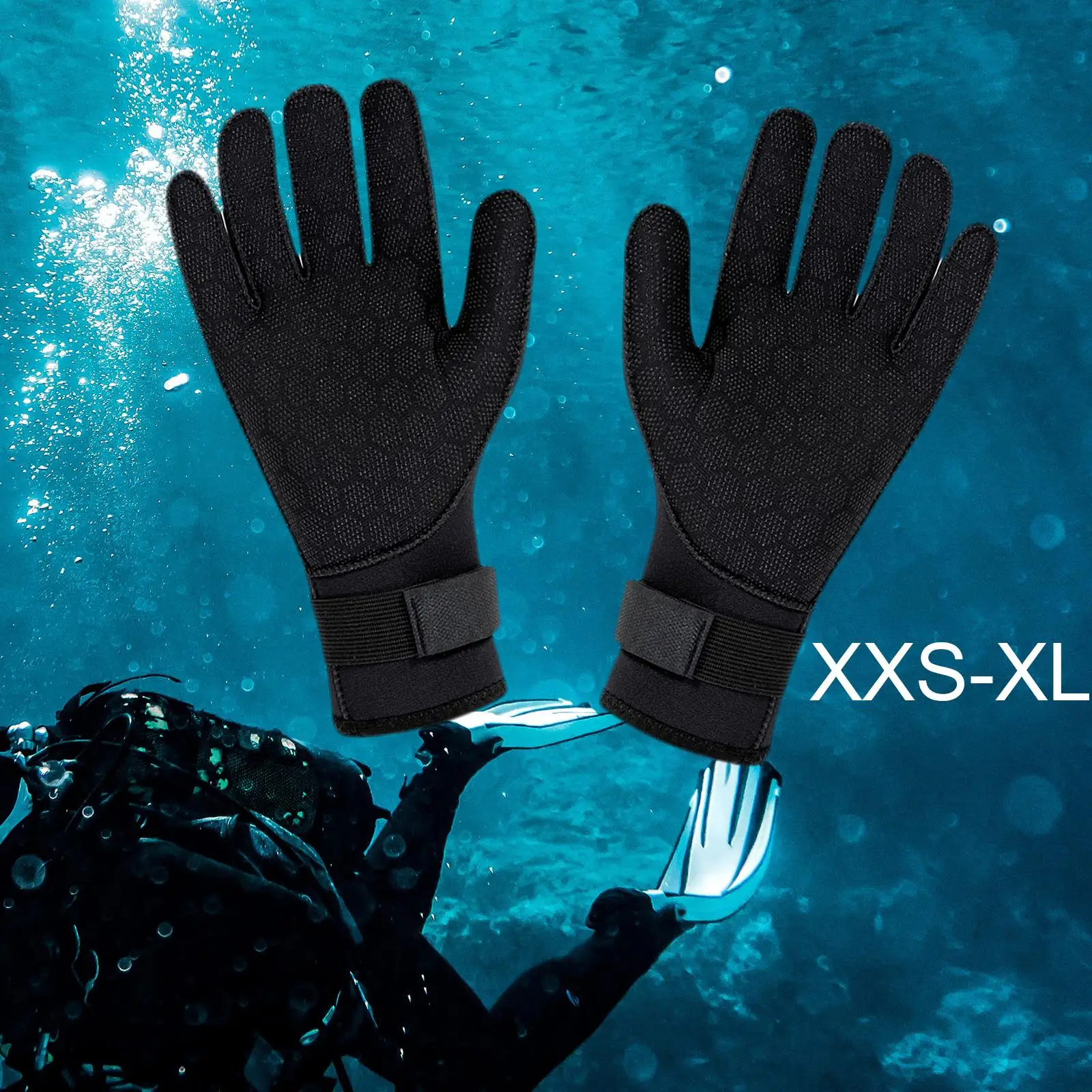 3mm Neoprene Gloves Wetsuit Gloves Five Finger Gloves Scuba Diving Gloves for Men Women Skiing Kayaking Surfing Water Sports