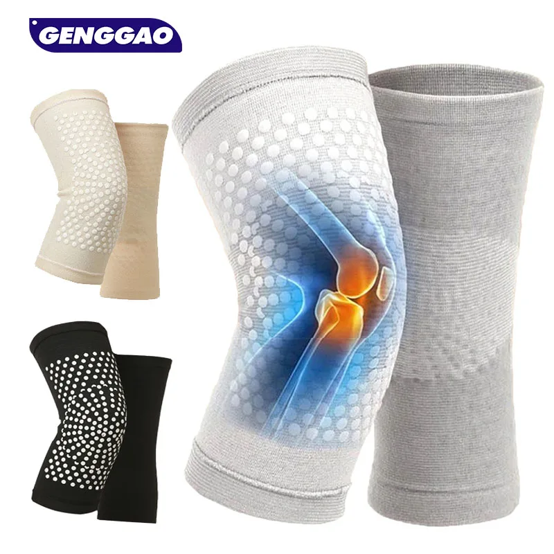 

1 Pair Men Women Knitted Warm Knee Sleeves Pads, Knee Pads for Winter Cycling Skiing and Running, Self-Heating Knee Pads