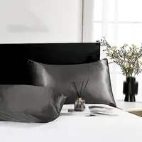 2pcs Satin Silk Pillowcase for Hair and Skin, Coral Pillow Cases Standard Size Set of   Super Soft Pillow Case 2