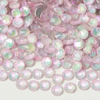 1440 pièces de strass en verre à dos plat, cristaux AB, tailles variées pour le nail art, les vêtements, l'artisanat et la décoration de bijoux 6