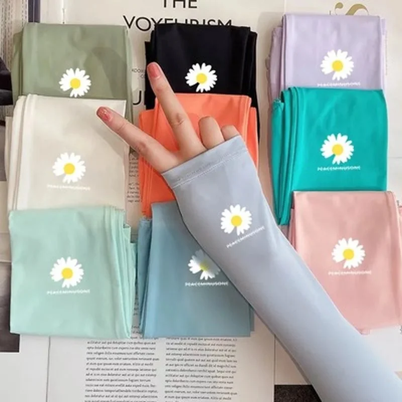 Tanie Ocieplacze rękawów Daisy rękaw ochronny rękawice chroniące przed słońcem UV naramiennik chłodzenie