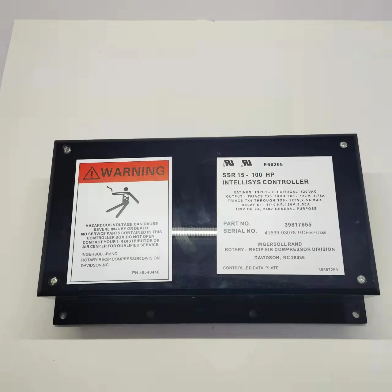 39817655 Ingersoll Rand MH250 air compressor computer controller SSR15-100HP panel 39817002