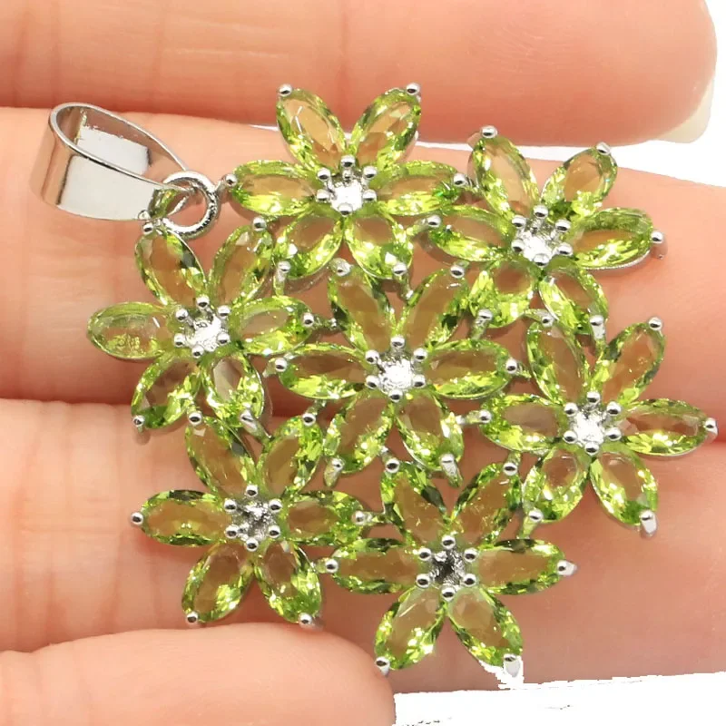 Customized 925 SOLID STERLING SILVER PENDANT Fire Rainbow Mystic Topaz Citrine Peridot Swiss Blue London Blue Mystical Topaz Wom