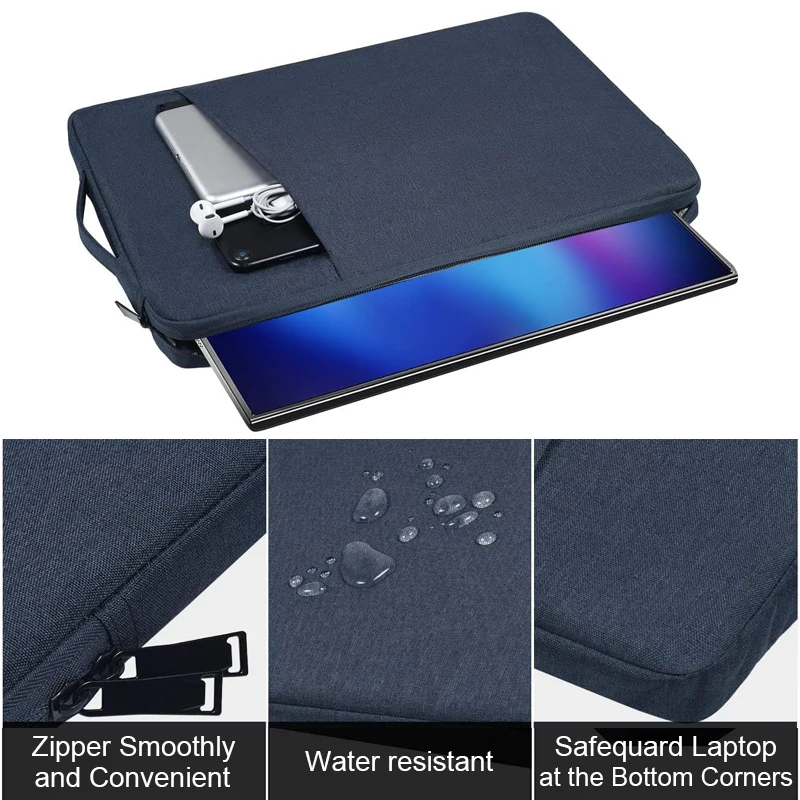 Denim Laptop Bag with Inner Bladder