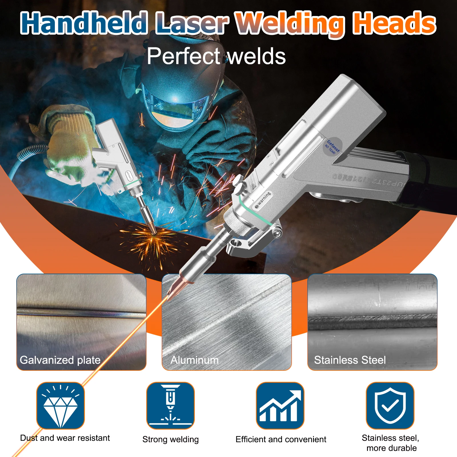 BWT 1500W Laser Welding Machine Fiber Laser Welder Machine 4 in 1 SUP 23T Welding Gun for stainless steel aluminum iron welding
