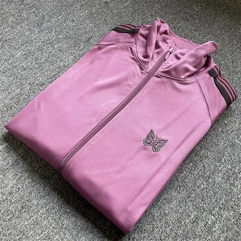 2024 Casual Fashion Coat Men Women Knitted Stripes Jackets Zipper Track Jacket 3