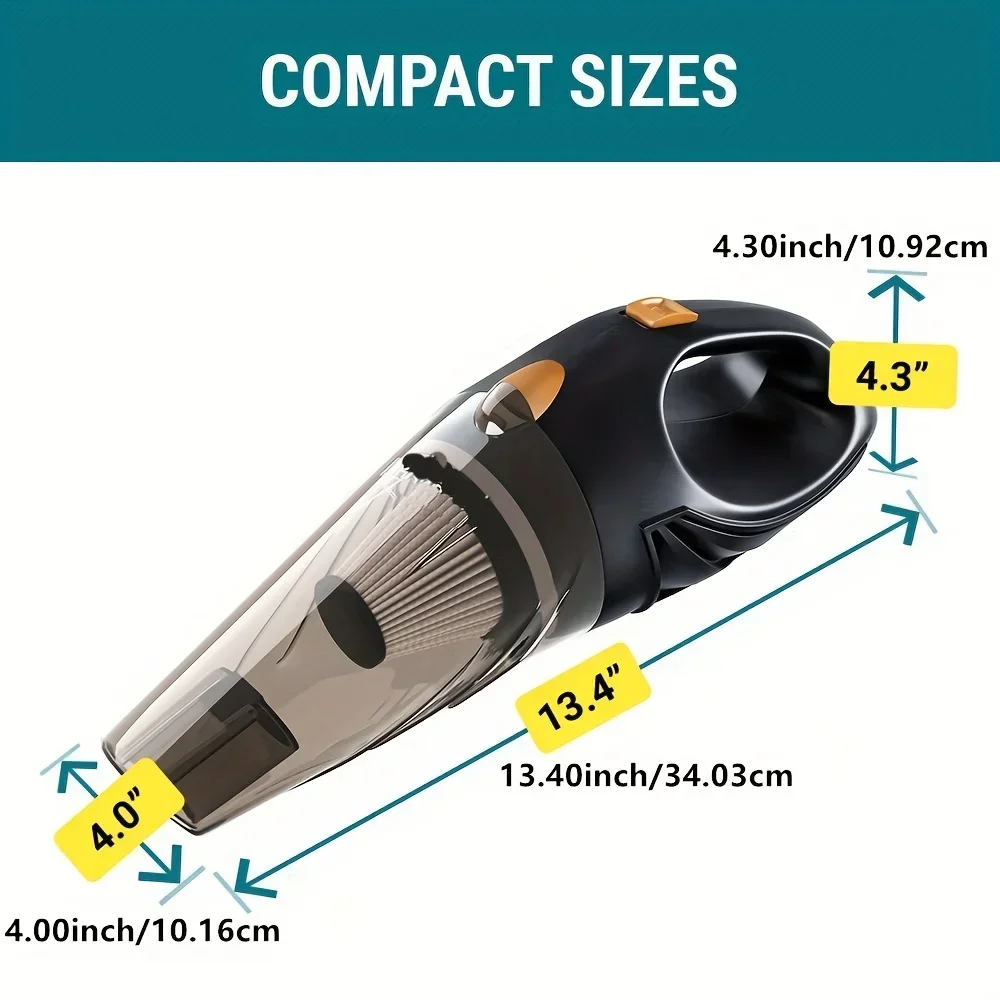 Car Vacuum Cleaner 1 Powerful Cleaning Machine Car Accessories Home Auto Robot Wireless Cleaner Appliance Strong Suction