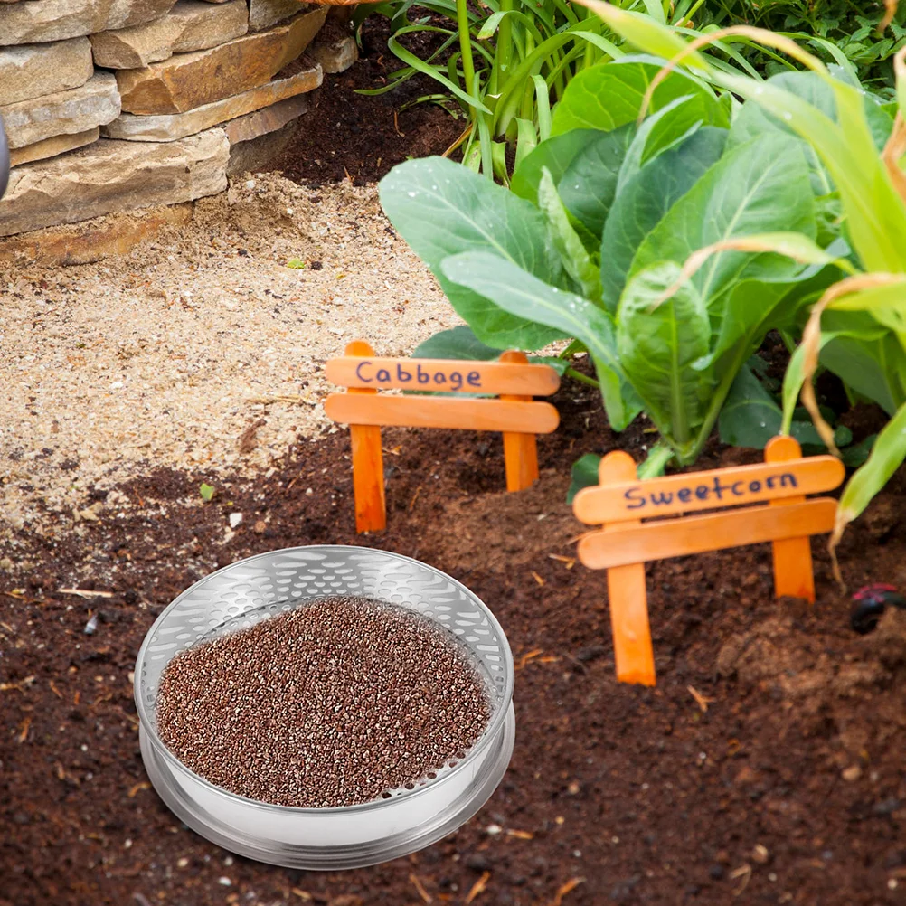 

Sifters Grading Sieve Soil Round Screen Kitchen Supply Compost Stainless Steel Pearl Convenient
