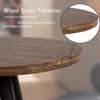 Round Dining Table, Small Dining Table for 2, 31.5" Round Table, Mid-Century Modern Kitchen Table with 1.4" Thickness Wood Grain 6