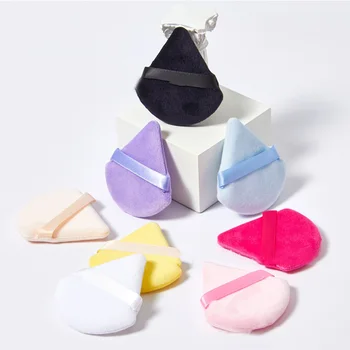 Triangle Velvet Face Powder Puff 4