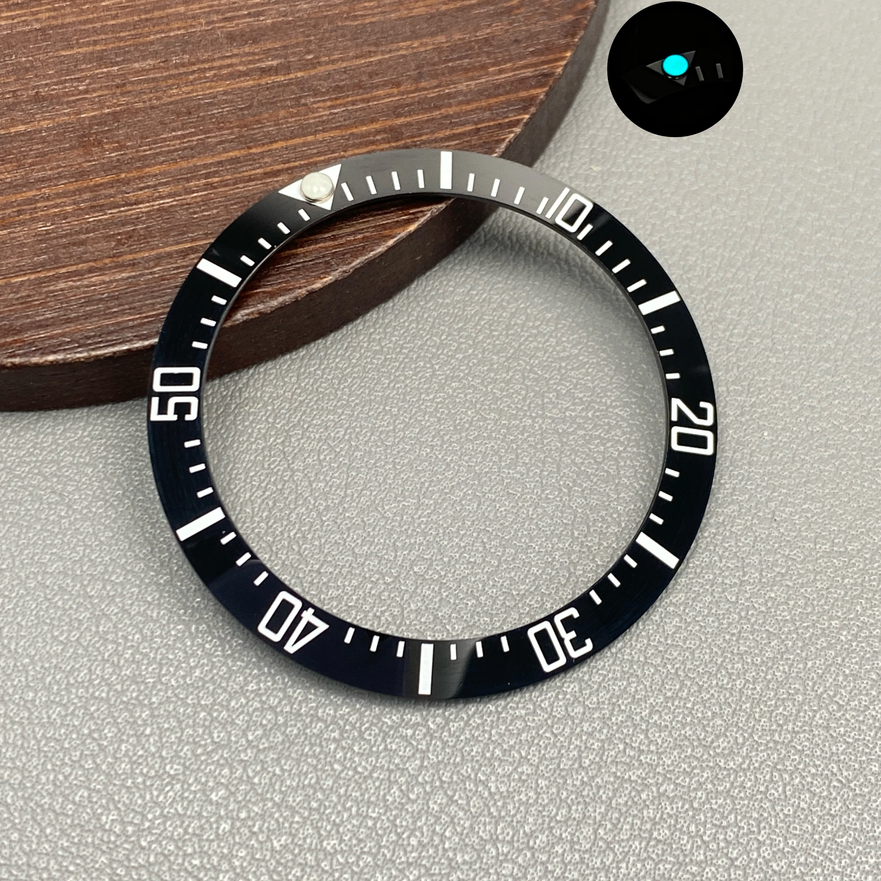 Ceramic Blue-Green Lumi Bezel Insert