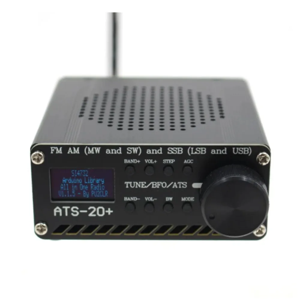 

Новинка SI4732 Φ + Plus ATS20 V2 все диапазоны радиоприемника FM AM (MW & SW) SSB с литиевой батареей + антенной + динамиком + планкой