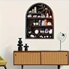Wood Storage Shelf - Stylish And Practical Wall Shelf, Crescent Sun And Moon Crystal Shelf 4