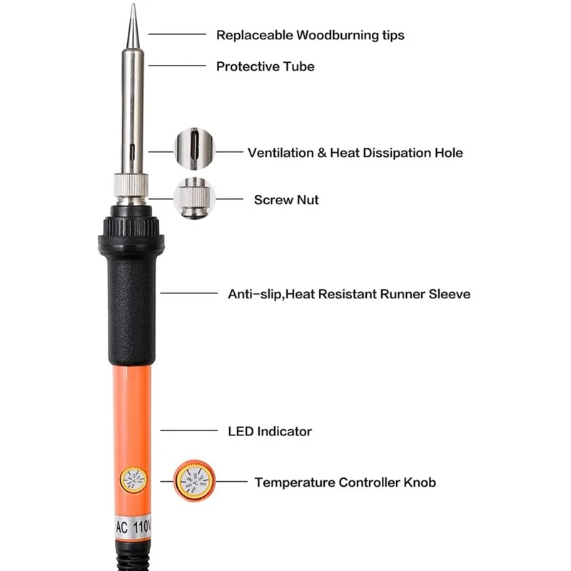 wall mounted woodworking bench Woodburning Tool With Soldering Iron Temperature Adjustable With Soldering Iron Set Pyrography Wood Burning Pen US Plug router bits for wood