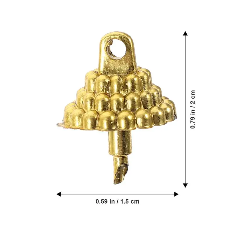 Christmas Decorations 150 Pcs Christmas Ball Cap Golden Diy Hanging Balls Creative Balls Accessory Ball Pendant End Cap Festive Party Supplies christmas decorations