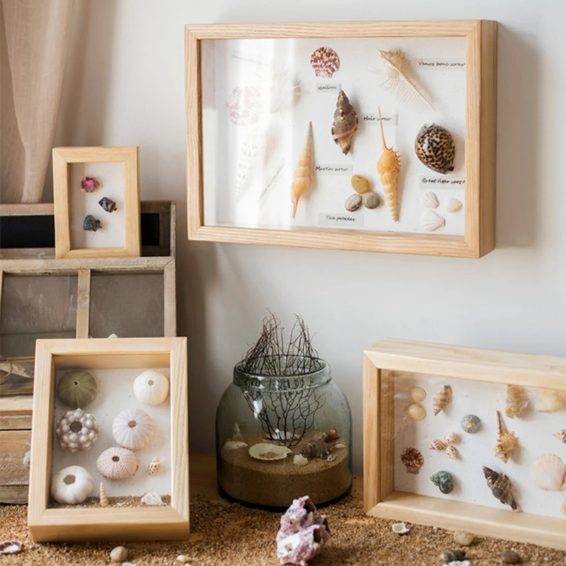 3D Photo Frame Glass Picture Frame Dried Flower Collection Display Frame  Desktop Ornament Room Decor Cadre 3d Framework