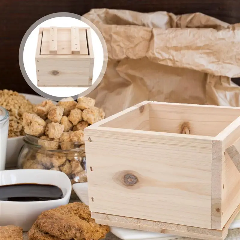 1pc Wooden Tofu Making Mold Household Tofu Maker Press Mold Wooden Tofu Press Mold Soybean Curd Maker