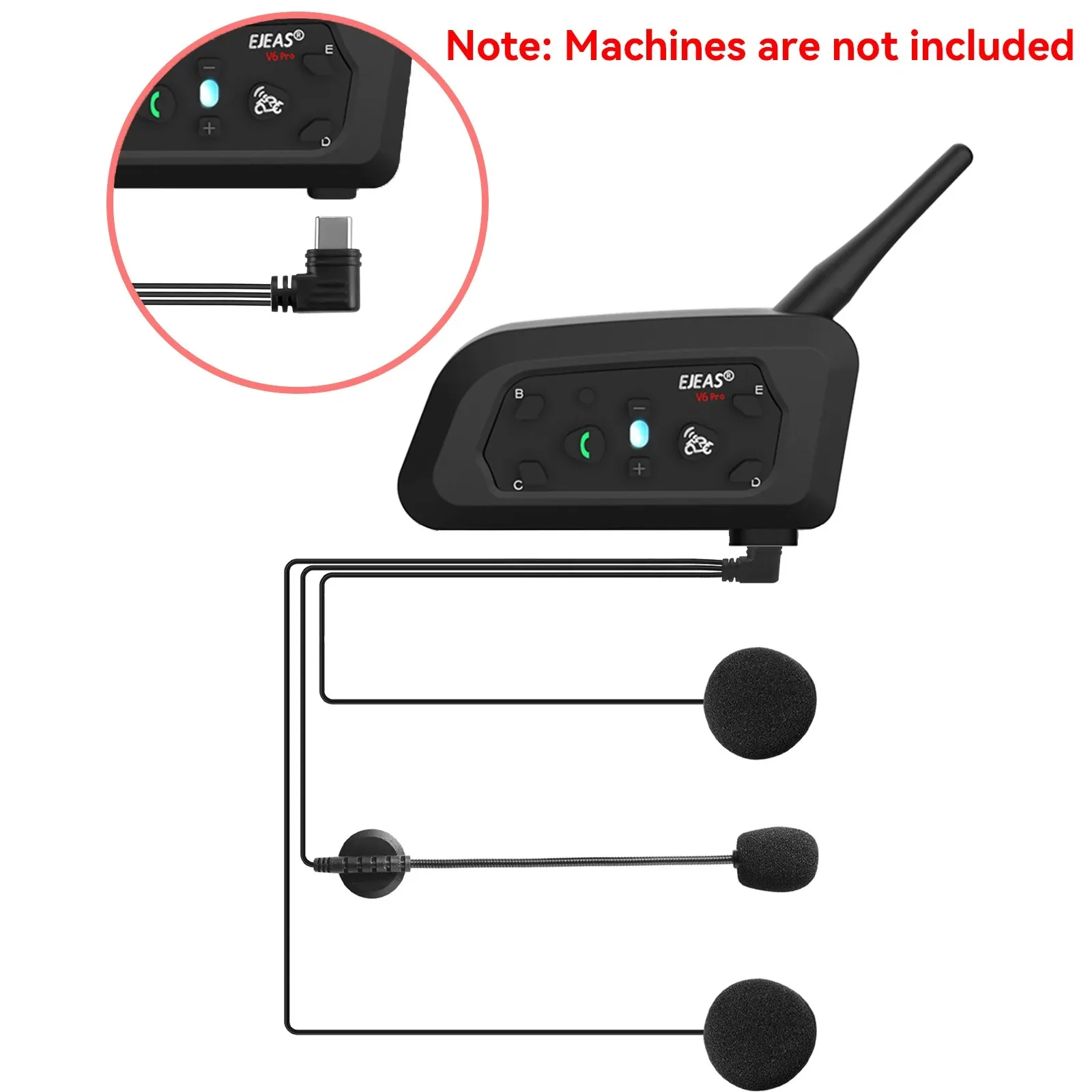 Motorcycle Bluetooth Helmet Intercom Headset Accessories