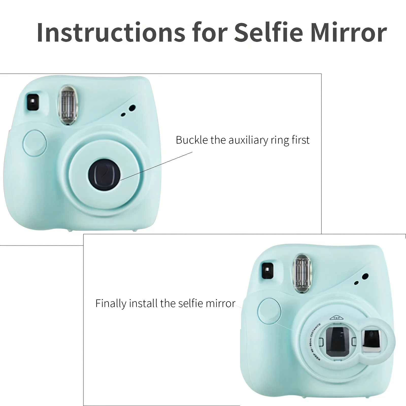 6-piece transparent protective case for Fujifilm Instax Mini 7+ Plus camera case-camera not included
