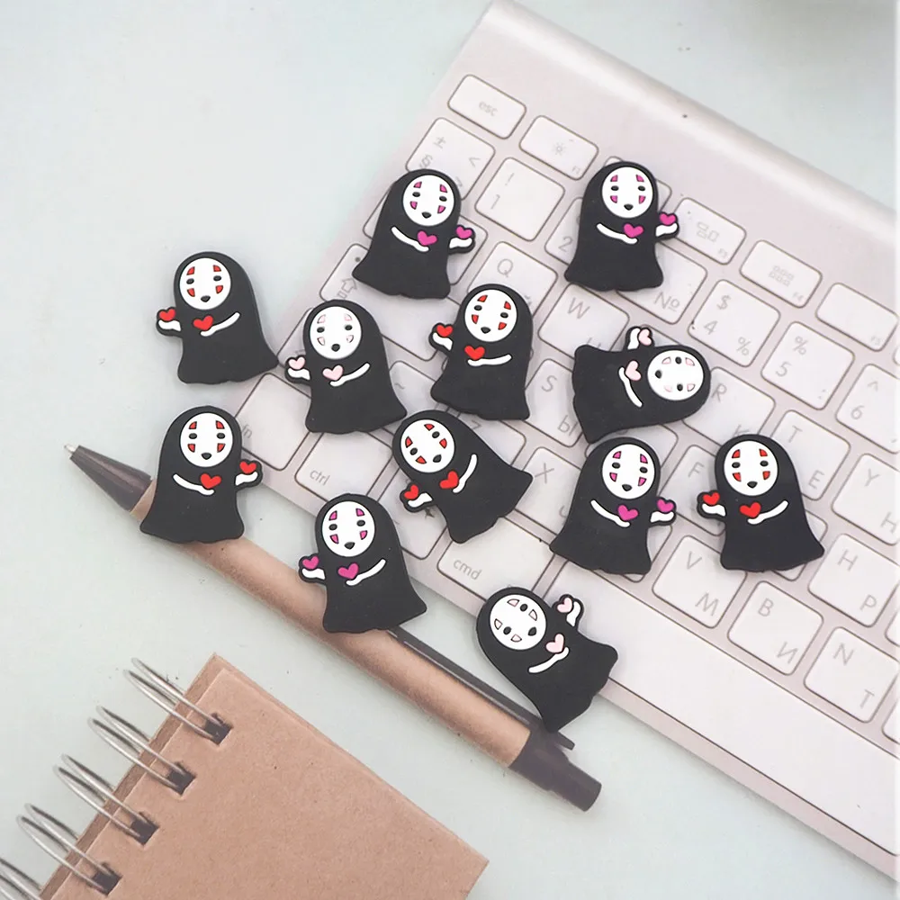 

Chenkai 50pcs Cartoon Faceless Man Silicone Beads BPA Free Teething Infant Chewable Dummy Necklace Pacifier Toy Gift Accessories