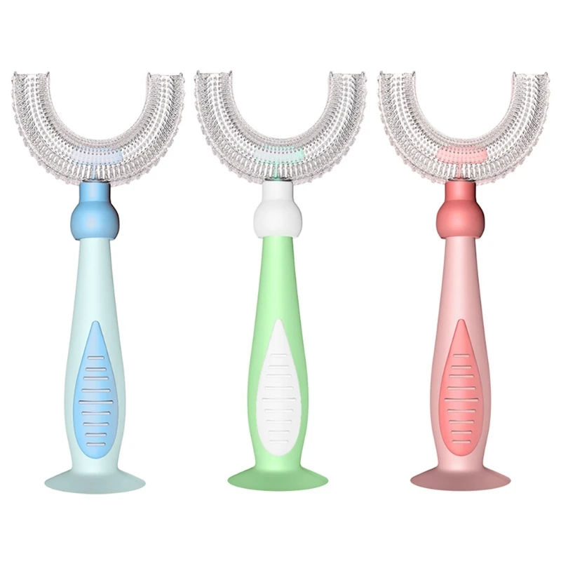 

Baby U-Shaped Toothbrushes for 360° Mouth Cleansing Handheld Gums for Protection K1KC