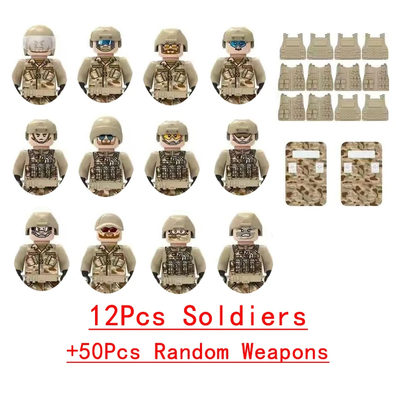 Military Armored Vehicle and Special Forces Building Block Toy Set