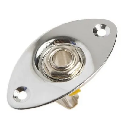 Piastra Jack Uscita Per Chitarra Elettrica Ovale Cromata Con Jack Neutrik - Guitarmadness