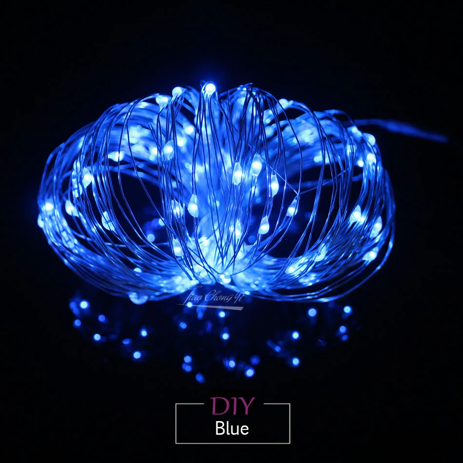 thumbnail image 1 of Guirnalda de luces LED con USB de 2/5/10 m, alambre de cobre y plata, resistente al agua, para decoración de fiestas de bodas y Navidad, 1 of 5