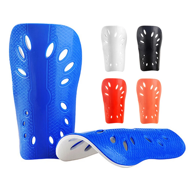 1 Pair Football Shin Pads Plastic Soccer Guards Leg Protector for Kids Adult Protective Gear Breathable Shin Guard