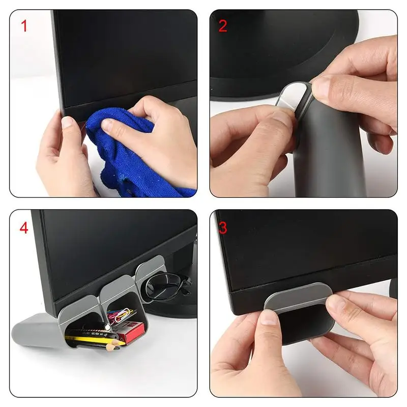 Screen Pen Pencil Holder Paste Screen Pen Holder Desktop Pencil Storage Box Table Stationery Organizer Container For Office Desk