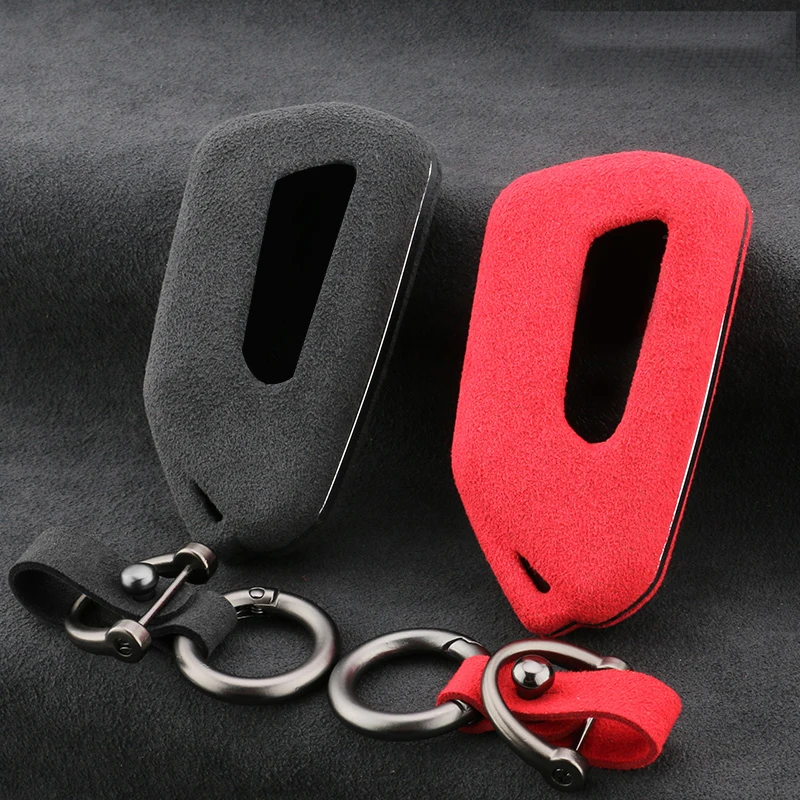 

Genuine Italy Alcantare for VW Golf 8 ID4 Skoda Octavia 4 A8 MK8 Seat Leon Fr Mk4 Cupra Formentor 2022 2023 Car Key Case Cover