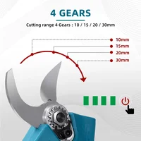 30mm 2 Gears Brushless Electric Pruner Shear Cordless Tree Branches Cutter Electric Pruning Garden Tool For Makita 18V Battery 2