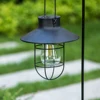Retro Hanging Solar Lamp Outdoor Waterproof Tungsten Bulb Decorative Light For Garden Patio Yard Decor 3