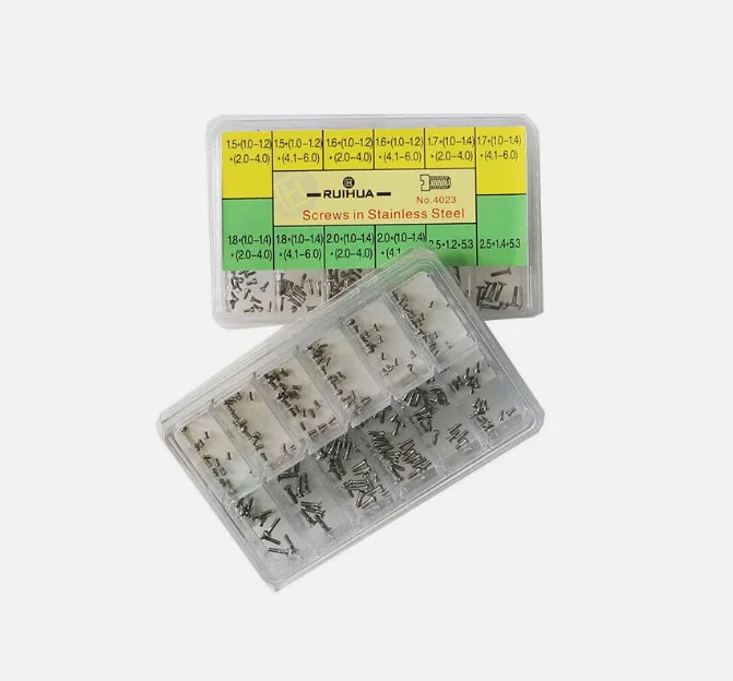 

120pcs Assortment Stainless Steel Watch Screws Back Case Cover Repair 12 Sizes